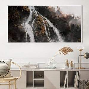 Mountain Torrent Canvas Art Clock Canvas