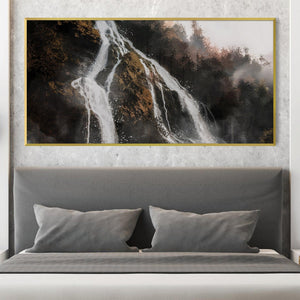 Mountain Torrent Canvas Art Clock Canvas