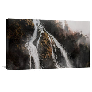 Mountain Torrent Canvas Art Clock Canvas