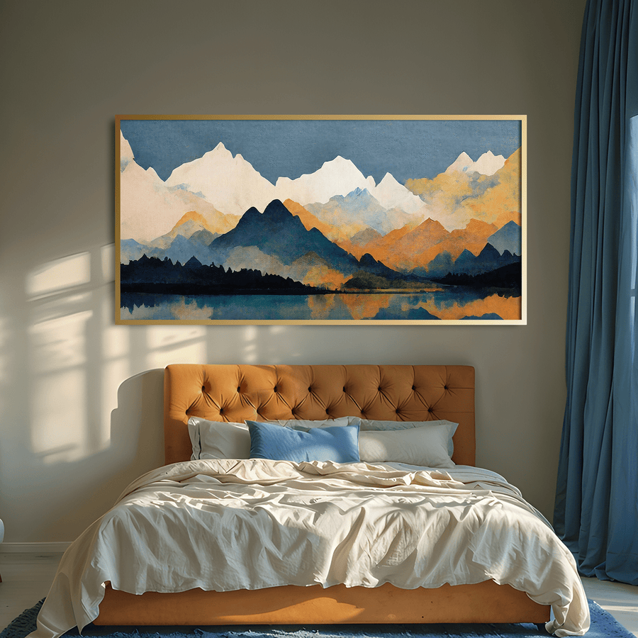 Mountains on Mountains Canvas Art Clock Canvas