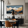 Mountains on Mountains Canvas Art Clock Canvas