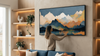 Mountains on Mountains Canvas Art Clock Canvas