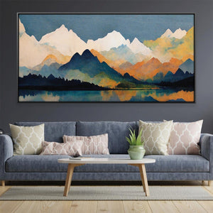 Space Inspired Painting with Mountains on Canvas Painting by vince  creations