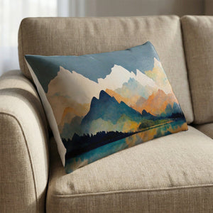 Mountains on Mountains Cushion Cushion 13 x 19in Clock Canvas