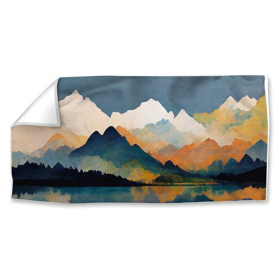 Mountains on Mountains Easy Build Frame Posters, Prints, & Visual Artwork Clock Canvas