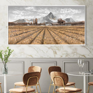Mountainside Harvest Canvas Art Clock Canvas