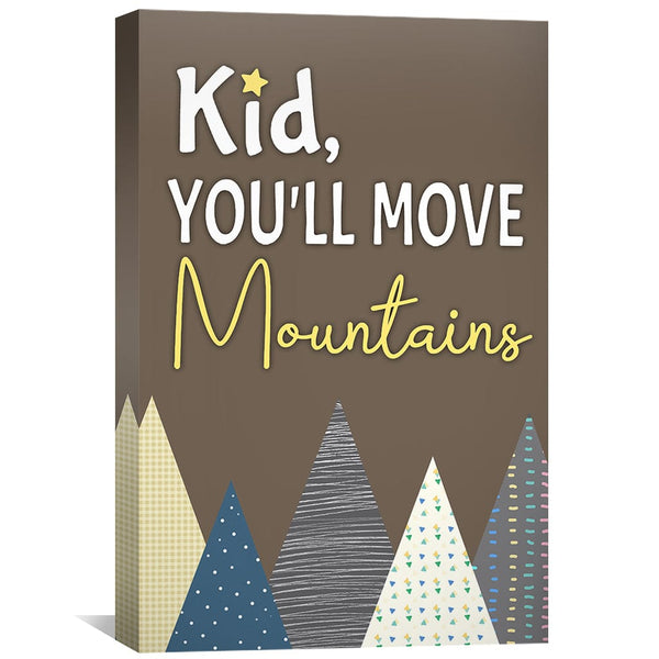 Move Mountains Canvas Art Clock Canvas