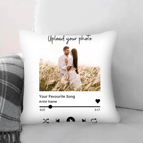 Music Love Cushion Customizer Square Cushion / Polyester Linen / 45 x 45cm Clock Canvas