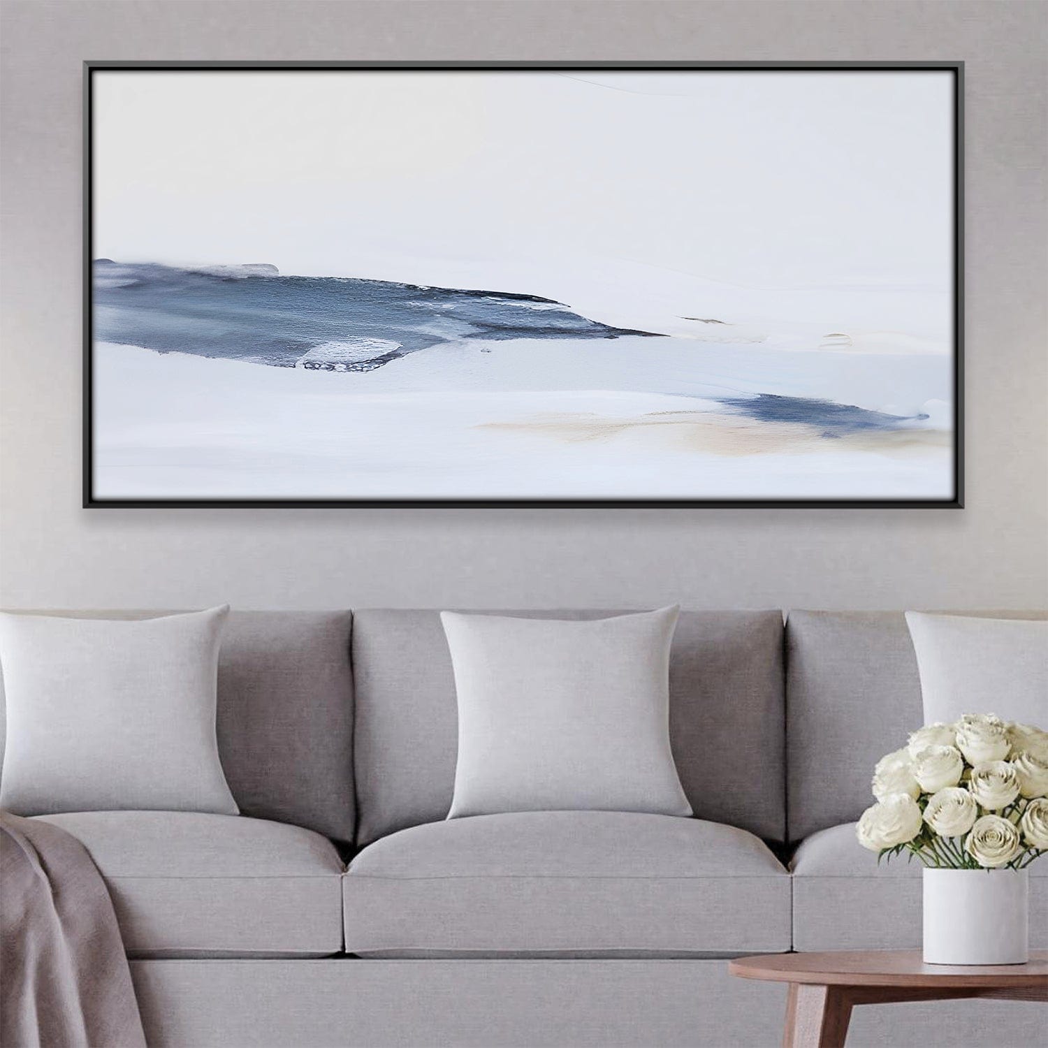Muted Verdant Canvas Art 50 x 25cm / Rolled Prints Clock Canvas