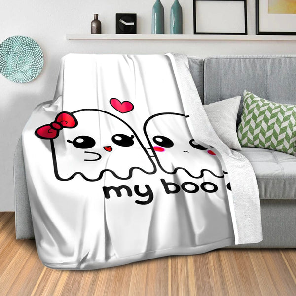 My Boo Blanket Blanket Clock Canvas