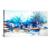 Mystic Bluescape Canvas Art Clock Canvas