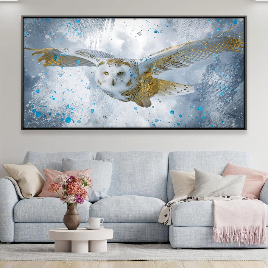 Mystic Glance in the Winter Gale Canvas Art Clock Canvas