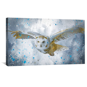 Mystic Glance in the Winter Gale Canvas Art Clock Canvas