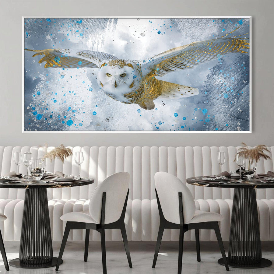 Mystic Glance in the Winter Gale Canvas Art Clock Canvas