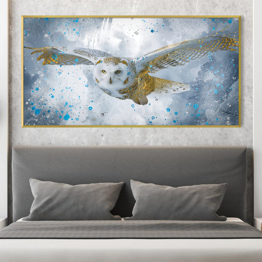 Mystic Glance in the Winter Gale Canvas Art Clock Canvas