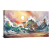 Mystic Tides Canvas Art Clock Canvas