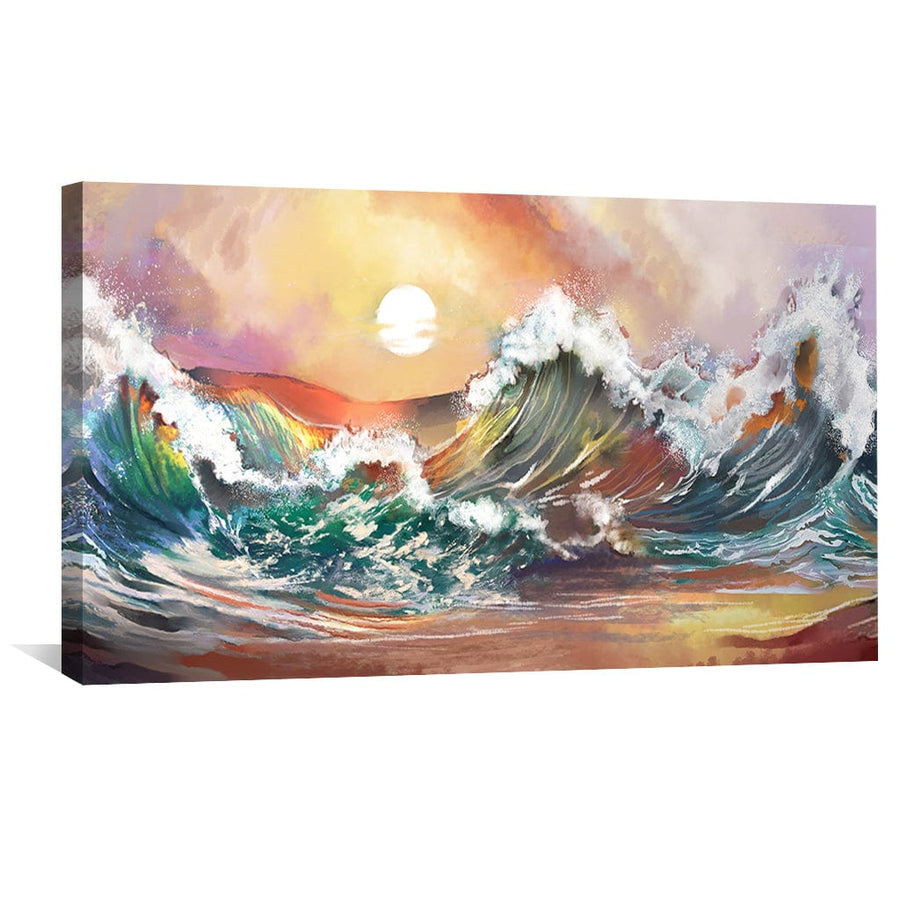 Mystic Tides Canvas Art Clock Canvas