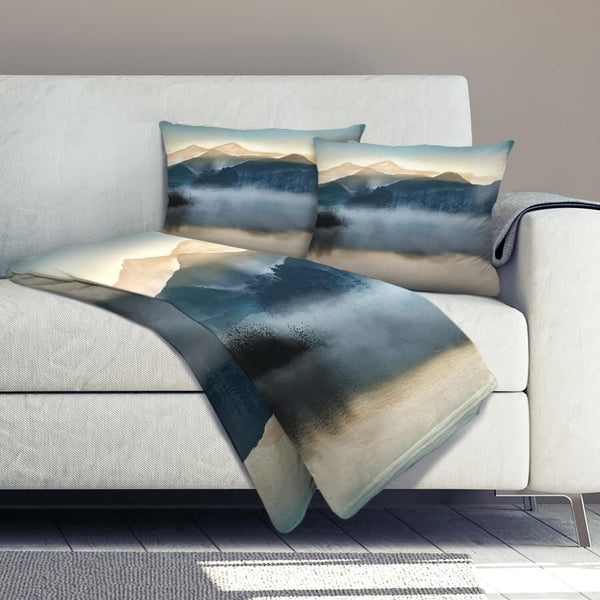 Mystic Waters Dream Home Bundle Bundle 2 Cushions & 1 Blanket Clock Canvas