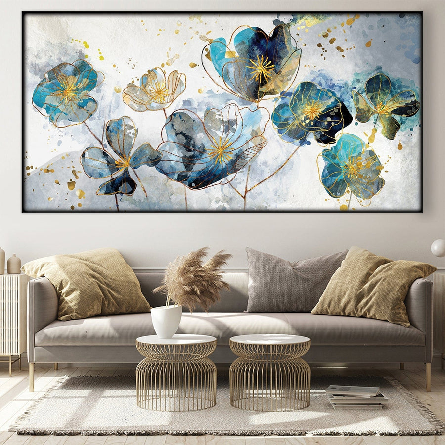 Mystical Pollen Garden Easy Build Frame Posters, Prints, & Visual Artwork Easy Build Frame & Fabric Print / 40 x 20in Clock Canvas