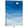 Natural Landscape Blue Canvas Art Clock Canvas