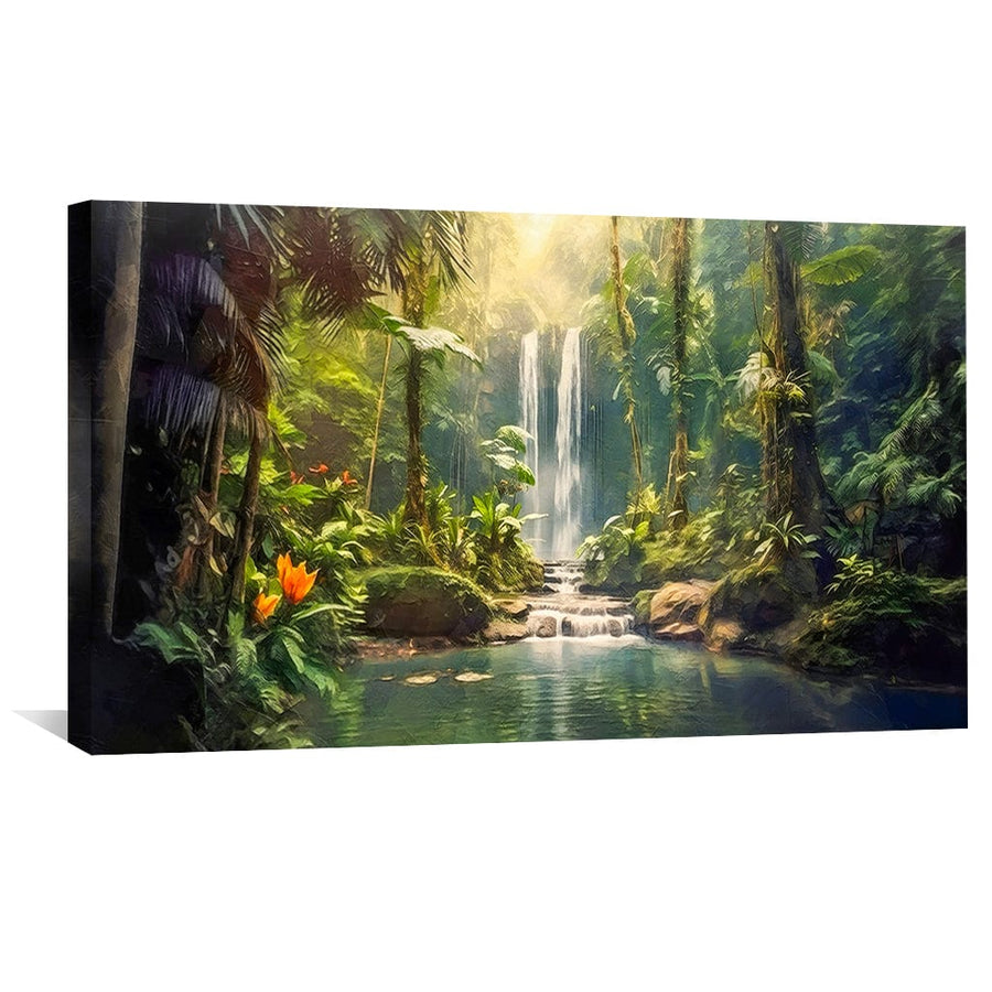 Natural Waterfalls Canvas Art Clock Canvas
