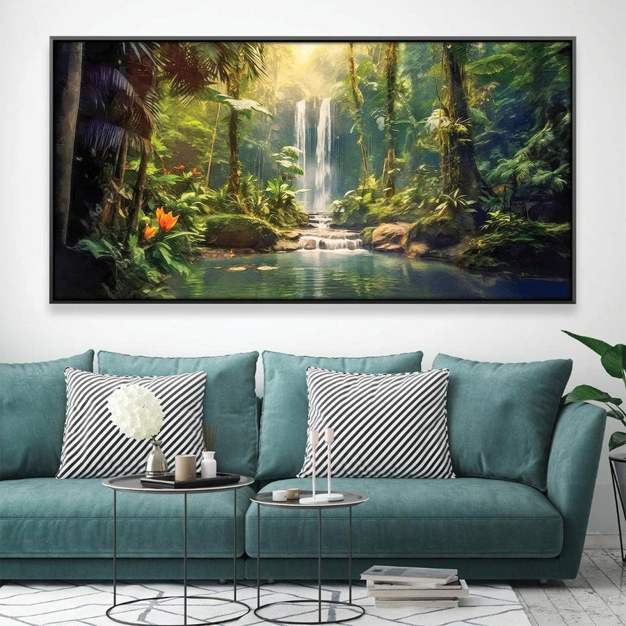 Natural Waterfalls Canvas Art Clock Canvas