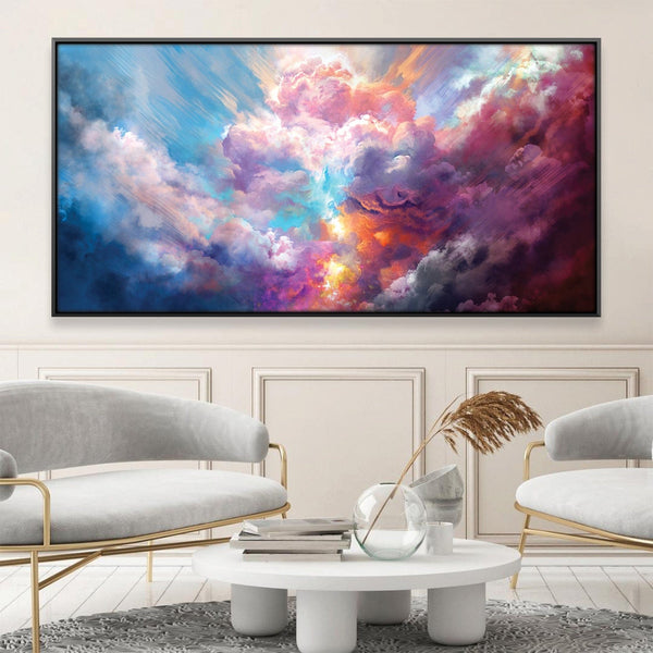 Nebula Clouds Canvas Art Clock Canvas