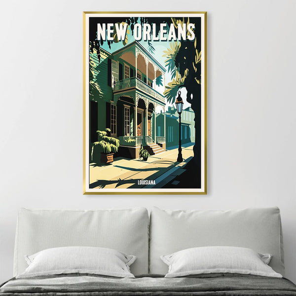 New Orleans Canvas Art Clock Canvas