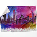 New York Colors Blanket Blanket 75 x 100cm Clock Canvas