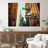 New York Streets Canvas Art Clock Canvas