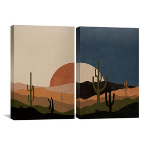 Night and Day Canvas Art Clock Canvas