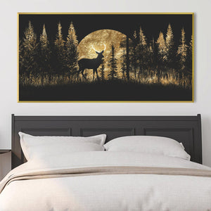 Nocturnal Grace Canvas Art Clock Canvas