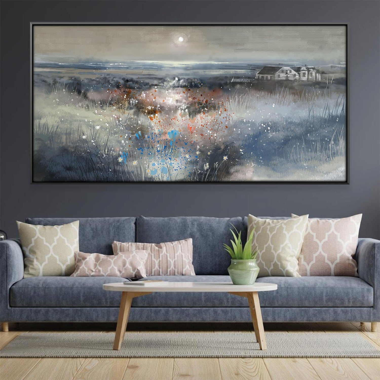 Nocturne Fields Canvas Art 20 x 10in / Canvas Clock Canvas