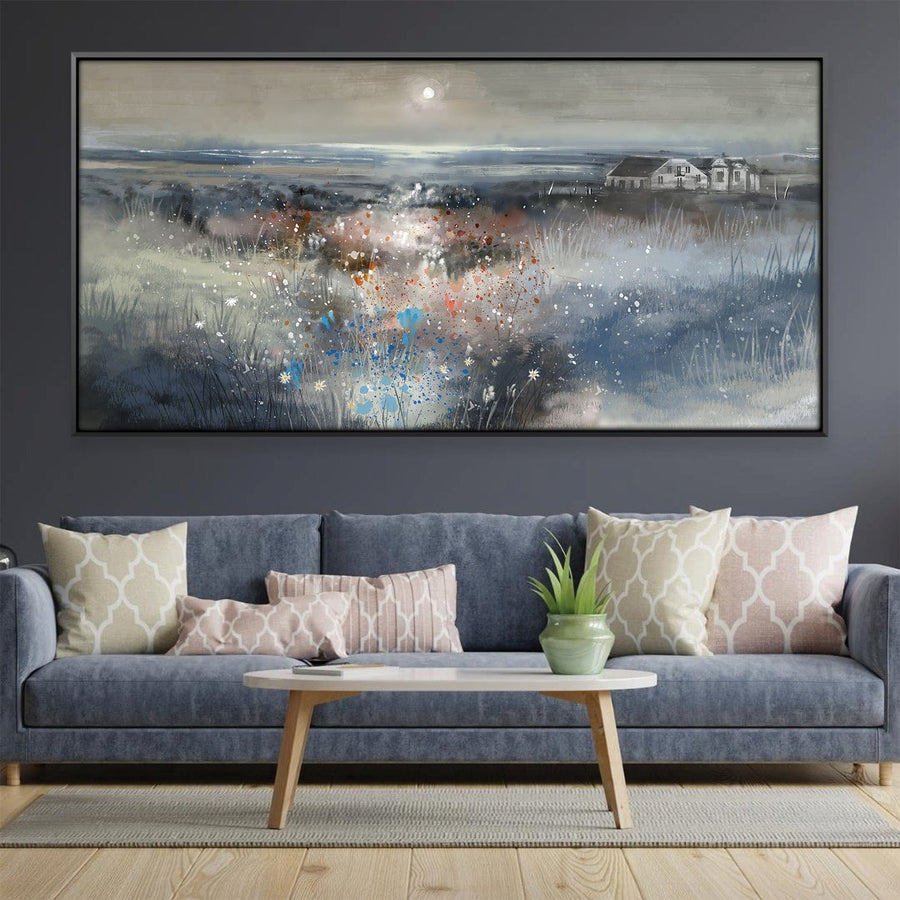 Nocturne Fields Canvas Art 20 x 10in / Canvas Clock Canvas