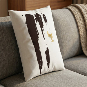 Noir Brush Work A Cushion Cushion 13 x 19in Clock Canvas
