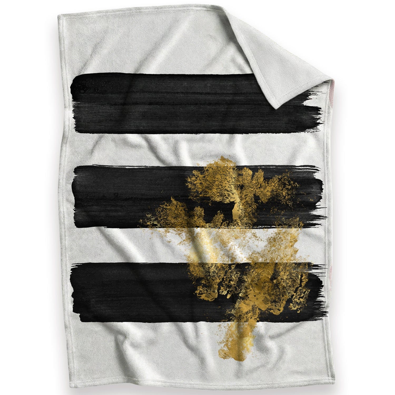 Noir Brush Work B Blanket Blanket 30 x 40in Clock Canvas