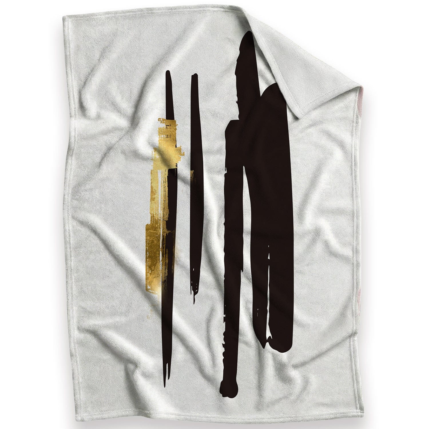 Noir Brush Work C Blanket Blanket 30 x 40in Clock Canvas
