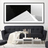 Noir Geometry Canvas Art Clock Canvas