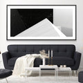 Noir Geometry Canvas Art Clock Canvas