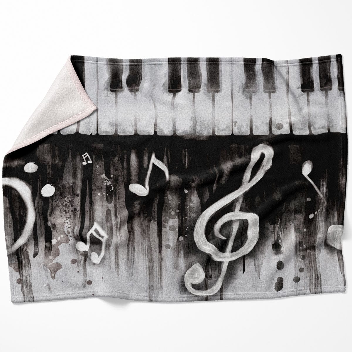 Noir Piano Blanket Blanket 75 x 100cm Clock Canvas