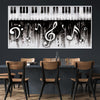 Noir Piano Canvas Art Clock Canvas