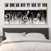 Noir Piano Canvas Art Clock Canvas