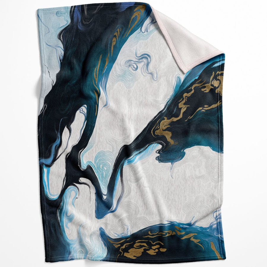 Nordic River C Blanket Blanket 75 x 100cm Clock Canvas