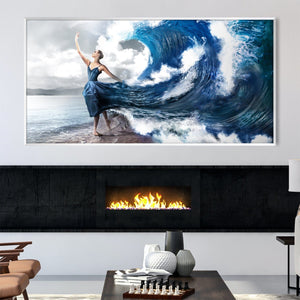 Ocean Dress Landscape Canvas Art Clock Canvas
