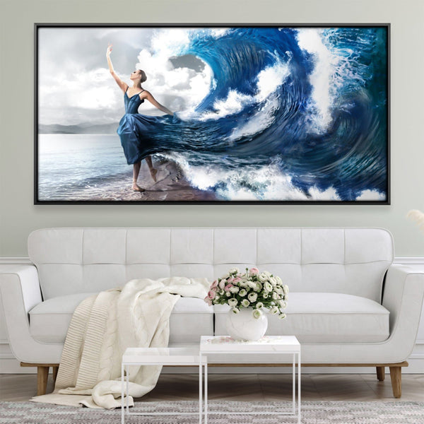 Ocean Dress Landscape Canvas Art Clock Canvas