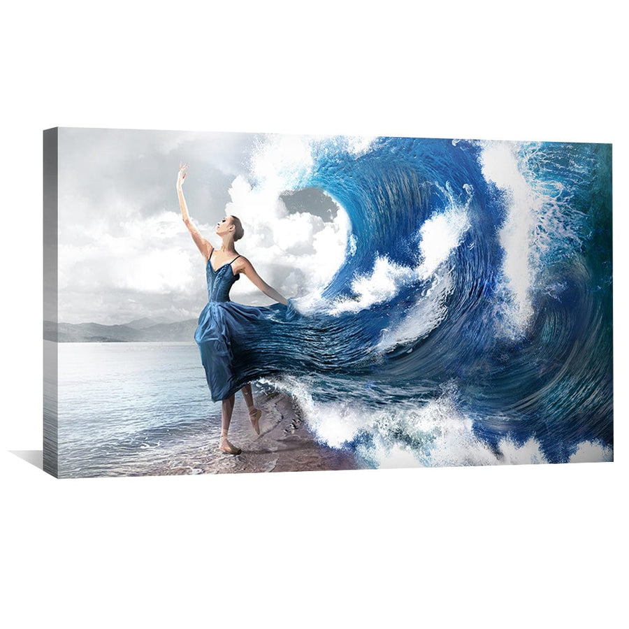 Ocean Dress Landscape Canvas Art Clock Canvas