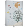 Ocean Whimsy Canvas Art C / 12 x 18in / Canvas Clock Canvas