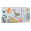 Ocean Whimsy Canvas Art Clock Canvas