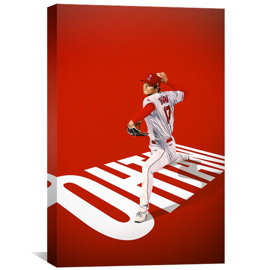 Ohtani Fastball Canvas Art Clock Canvas