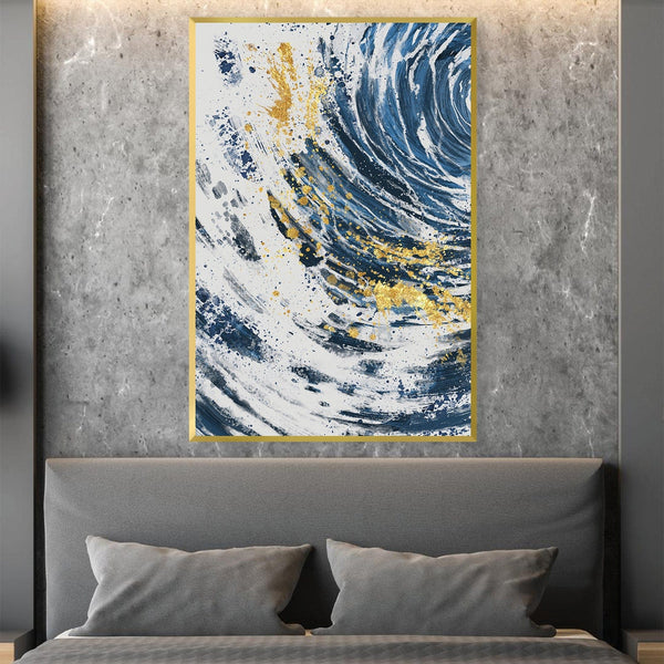 Opulent Waves Canvas Art Clock Canvas